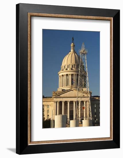 Oklahoma State Capitol Building, Oklahoma City, Oklahoma, USA-Walter Bibikow-Framed Photographic Print