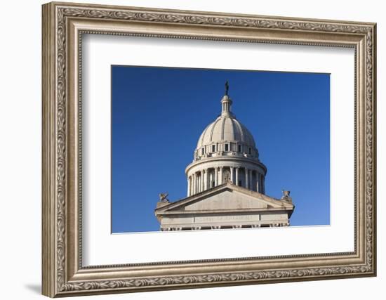 Oklahoma State Capitol Building, Oklahoma City, Oklahoma, USA-Walter Bibikow-Framed Photographic Print