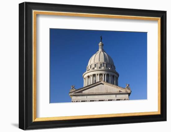 Oklahoma State Capitol Building, Oklahoma City, Oklahoma, USA-Walter Bibikow-Framed Photographic Print