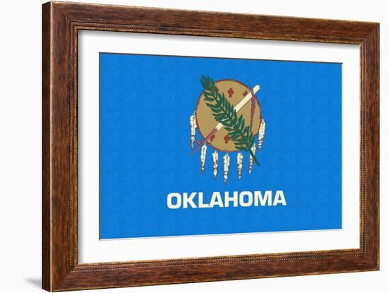 Oklahoma State Flag-Lantern Press-Framed Art Print