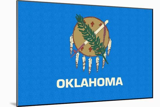 Oklahoma State Flag-Lantern Press-Mounted Art Print