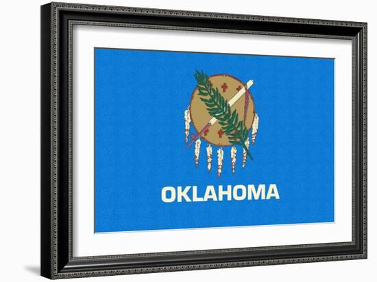 Oklahoma State Flag-Lantern Press-Framed Art Print