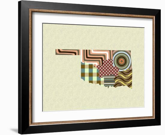 Oklahoma State Map-Lanre Adefioye-Framed Giclee Print