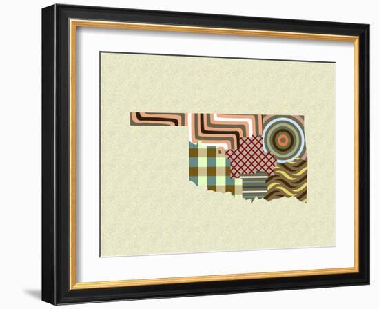 Oklahoma State Map-Lanre Adefioye-Framed Giclee Print