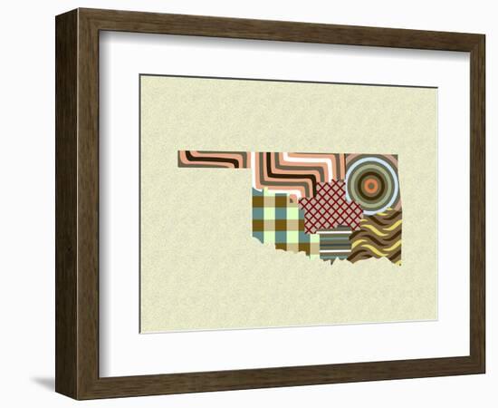 Oklahoma State Map-Lanre Adefioye-Framed Giclee Print