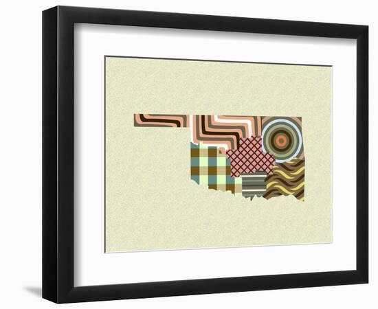 Oklahoma State Map-Lanre Adefioye-Framed Giclee Print