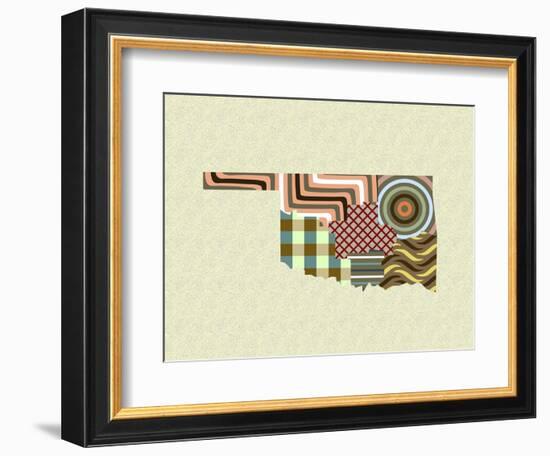 Oklahoma State Map-Lanre Adefioye-Framed Giclee Print