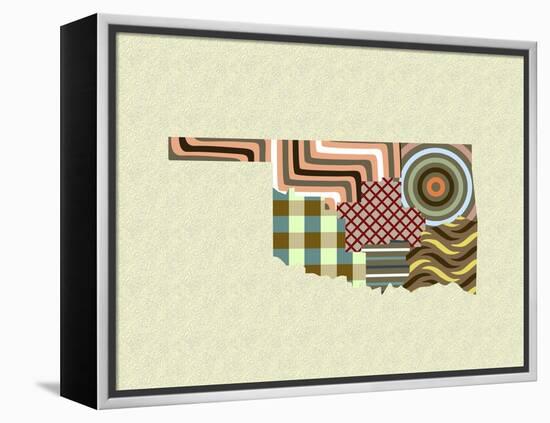 Oklahoma State Map-Lanre Adefioye-Framed Premier Image Canvas