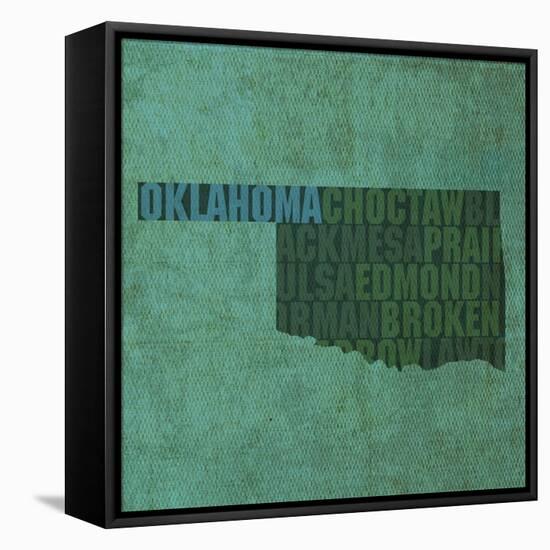 Oklahoma State Words-David Bowman-Framed Premier Image Canvas