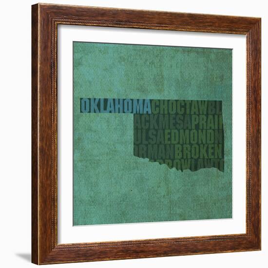 Oklahoma State Words-David Bowman-Framed Giclee Print