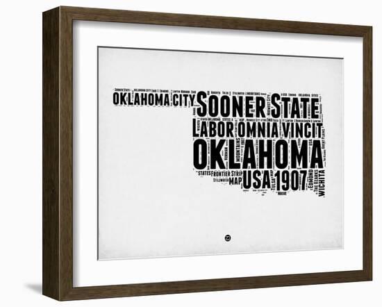 Oklahoma Word Cloud 2-NaxArt-Framed Art Print