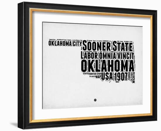 Oklahoma Word Cloud 2-NaxArt-Framed Art Print