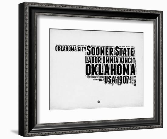 Oklahoma Word Cloud 2-NaxArt-Framed Premium Giclee Print