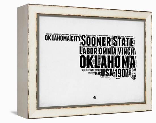 Oklahoma Word Cloud 2-NaxArt-Framed Stretched Canvas