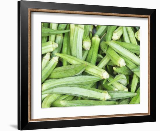 Okra on a Market Stall-Amanda Hall-Framed Photographic Print