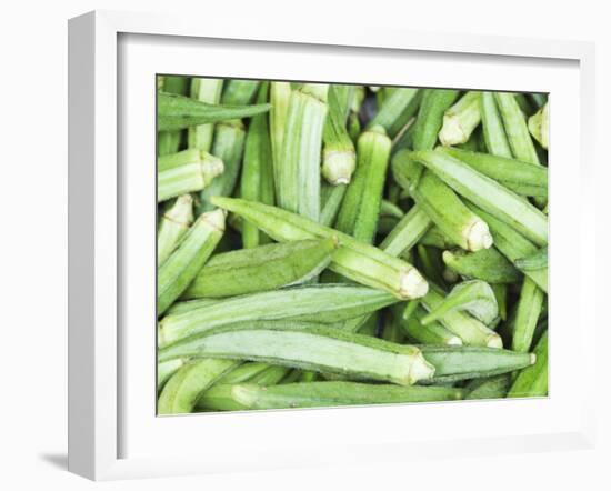 Okra on a Market Stall-Amanda Hall-Framed Photographic Print