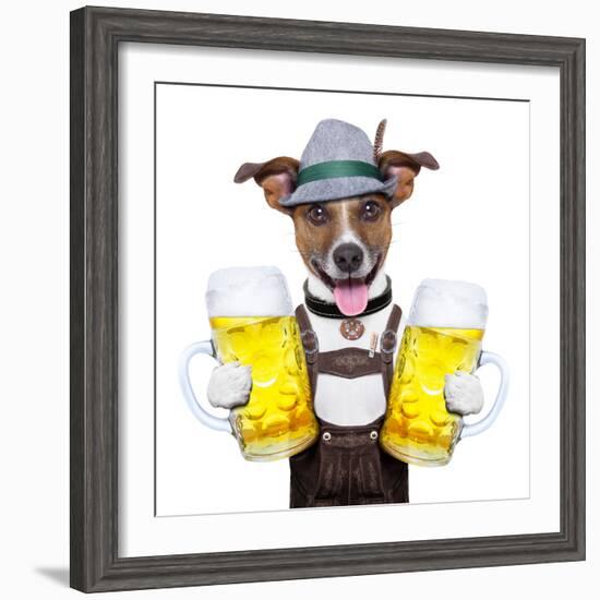 Oktoberfest Dog-Javier Brosch-Framed Photographic Print