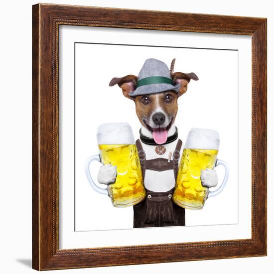 Oktoberfest Dog-Javier Brosch-Framed Photographic Print