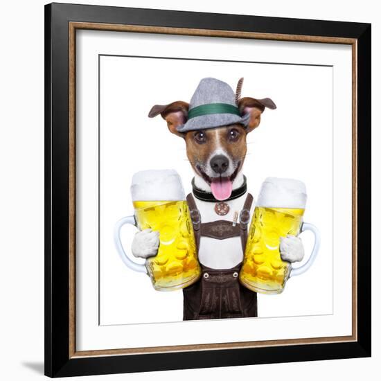 Oktoberfest Dog-Javier Brosch-Framed Photographic Print