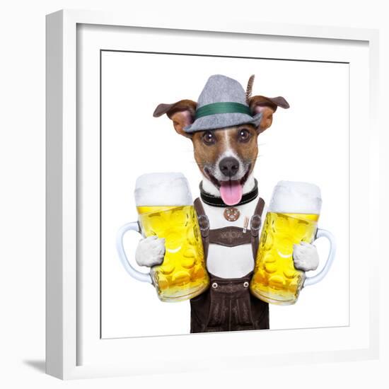 Oktoberfest Dog-Javier Brosch-Framed Photographic Print