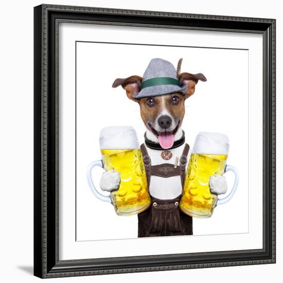 Oktoberfest Dog-Javier Brosch-Framed Photographic Print