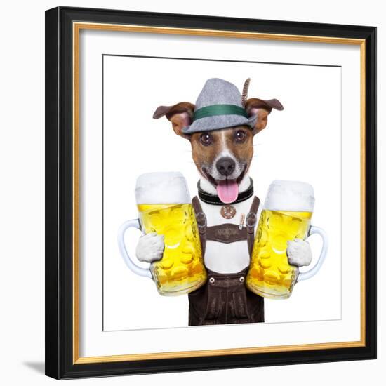 Oktoberfest Dog-Javier Brosch-Framed Photographic Print