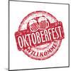 Oktoberfest Grunge Rubber Stamp-oxlock-Mounted Art Print