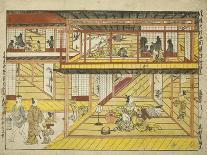 Nakanocho in the Yoshiwara-Okumura Masanobu-Framed Giclee Print