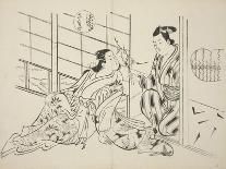 The Three Sake-Tasters, C1700-Okumura Masanobu-Framed Giclee Print