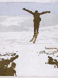 Skier Flies Through the Air-Olaf Gulbransson-Mounted Photographic Print