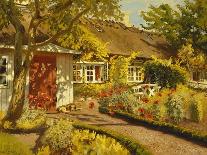 The Garden Cottage-Olaf Viggo Peter Langer-Framed Premier Image Canvas