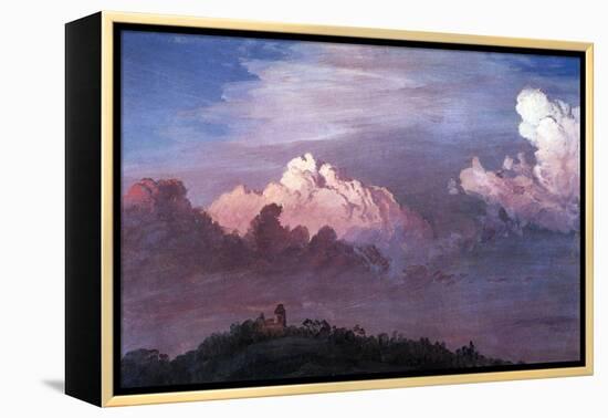 Olana in the Clouds-Frederic Edwin Church-Framed Stretched Canvas