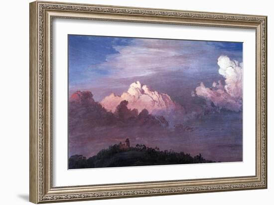 Olana in the Clouds-Frederic Edwin Church-Framed Art Print