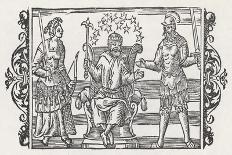 Piper Performs with Players of Three Types of Stringed Instruments, a Rebec a Lute and a Harp-Olaus Magnus-Art Print