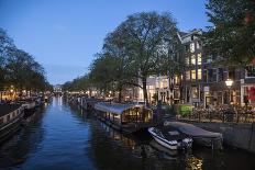 The Netherlands, Holland, Amsterdam, Prinsengracht, blue hour-olbor-Photographic Print