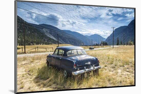 Old Abandoned American Car by Road, British Colombia, Canada-Peter Adams-Mounted Photographic Print