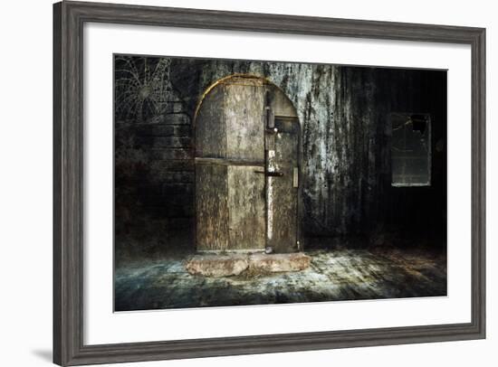 Old Abandoned Creepy House-Netfalls-Framed Art Print