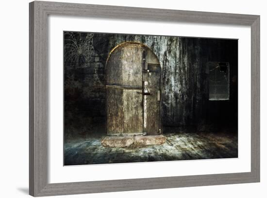 Old Abandoned Creepy House-Netfalls-Framed Art Print