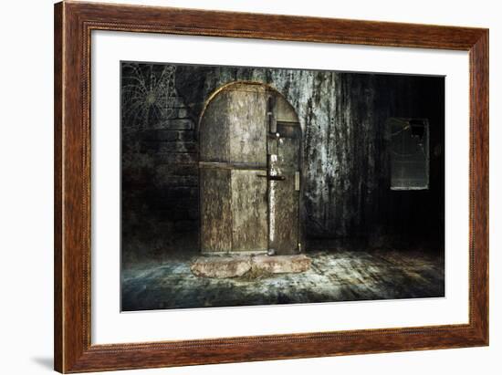 Old Abandoned Creepy House-Netfalls-Framed Art Print