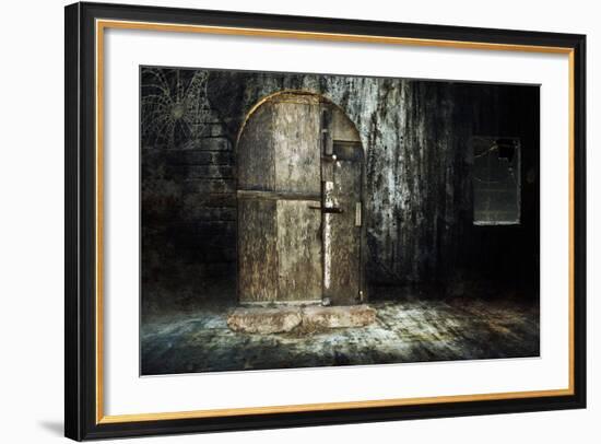 Old Abandoned Creepy House-Netfalls-Framed Art Print