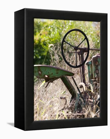 Old Abandoned Farm Tractor, Defiance, Missouri, USA-Walter Bibikow-Framed Premier Image Canvas