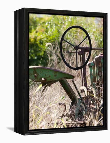 Old Abandoned Farm Tractor, Defiance, Missouri, USA-Walter Bibikow-Framed Premier Image Canvas