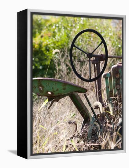 Old Abandoned Farm Tractor, Defiance, Missouri, USA-Walter Bibikow-Framed Premier Image Canvas