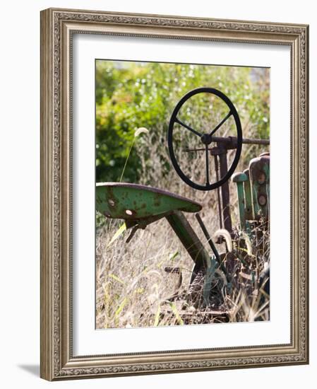 Old Abandoned Farm Tractor, Defiance, Missouri, USA-Walter Bibikow-Framed Photographic Print