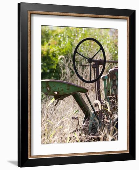 Old Abandoned Farm Tractor, Defiance, Missouri, USA-Walter Bibikow-Framed Photographic Print