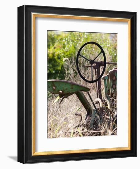 Old Abandoned Farm Tractor, Defiance, Missouri, USA-Walter Bibikow-Framed Photographic Print