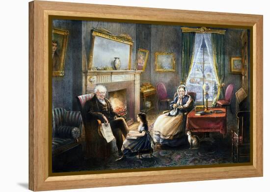 Old Age, 1868-Currier & Ives-Framed Premier Image Canvas