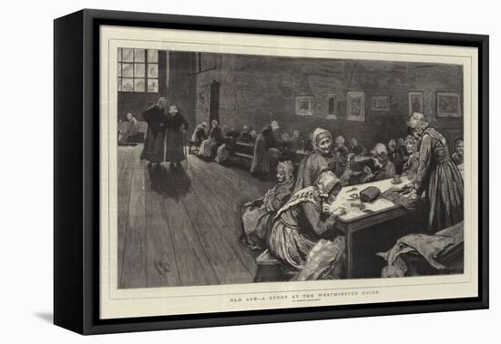 Old Age, a Study at the Westminster Union-Hubert von Herkomer-Framed Premier Image Canvas