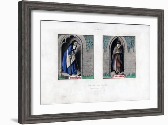 Old Age and Poverty, C1480-Henry Shaw-Framed Giclee Print