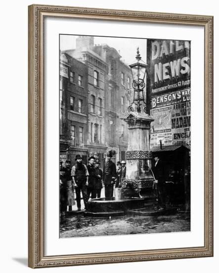 Old Aldgate Pump, London, 1880-null-Framed Photographic Print